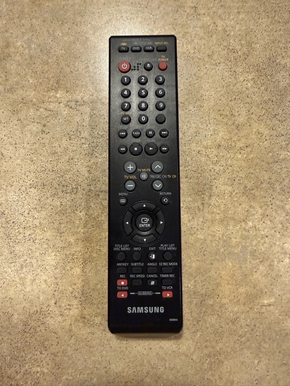 SAMSUNG 00084A DVDR Remote Control for DVD-VR375 DVD-VR375/XAA DVD-VR375A Tested